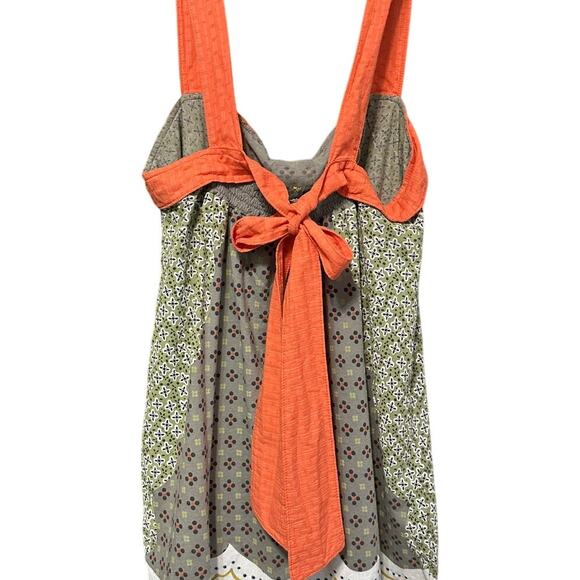 Sweet Scrapbook Tieback Dress Green and Orange‎ Small - Picture 3 of 5